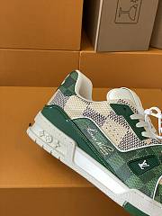 Louis Vuitton LV Trainer Green Damier Shoes - 5
