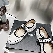 Chanel white canvas shoes  - 2