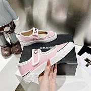 Chanel pink canvas shoes  - 5