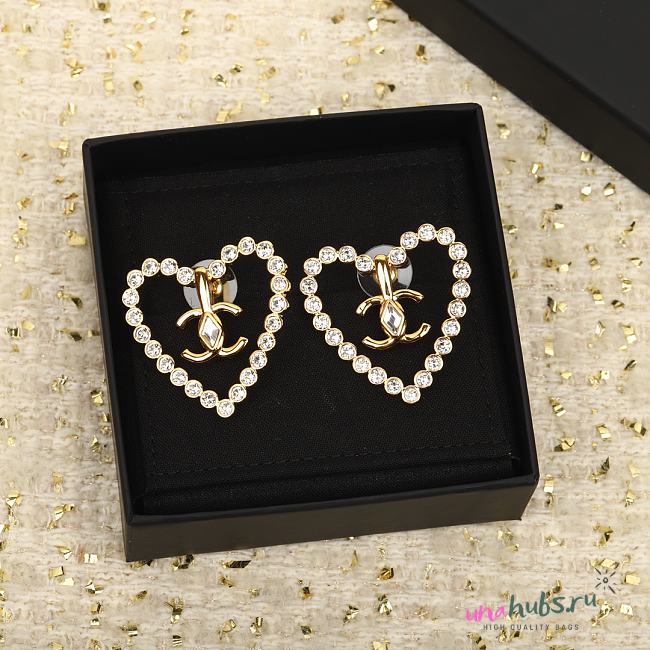 Chanel heart earings 03 - 1