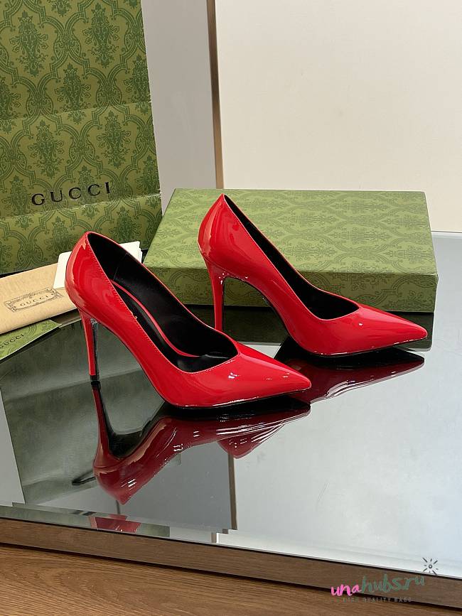 Gucci red leather high heels  - 1