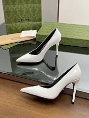 Gucci white leather high heels - 5