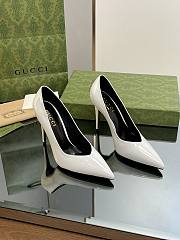 Gucci white leather high heels - 4