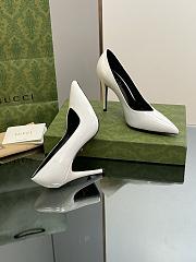 Gucci white leather high heels - 3