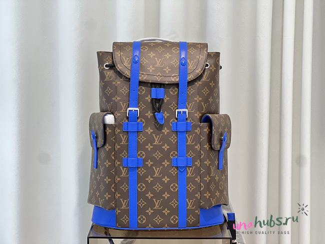 Louis Vuitton M46814 New Christopher MM blue backpack - 1