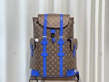Louis Vuitton M46814 New Christopher MM blue backpack