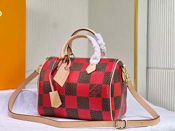 Louis Vuitton Speedy 25 Bandoulière Damier Pop Red Bag