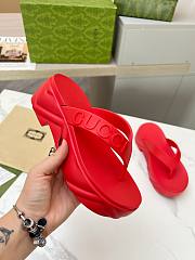 Gucci Red Platform Flat Flop  - 6