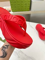 Gucci Red Platform Flat Flop  - 4