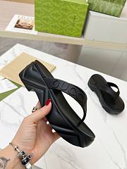 Gucci Black Platform Flat Flop - 2