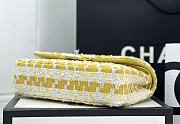 Chanel CF 25 Tweed Quilted Yellow Bag - 5