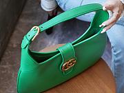 Gucci Aphrodite medium green leather shoulder bag - 2