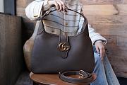 Gucci Aphrodite medium gray leather shoulder bag - 2