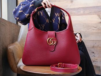 Gucci Aphrodite medium red leather shoulder bag