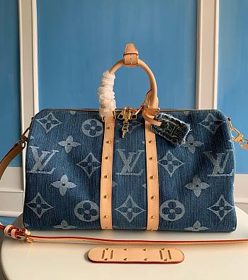 Louis Vuitton M24215 Denim LV Keepall 50 Bag