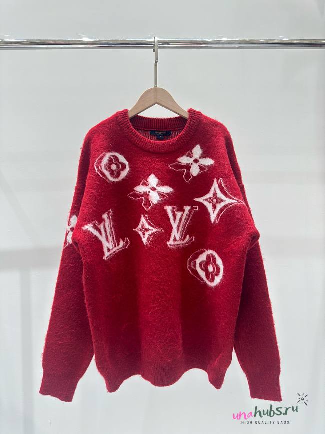 Louis Vuitton red knit sweater  - 1