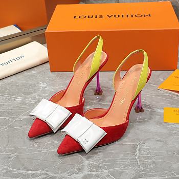 Louis Vuitton Colorful Blossom Slingback High Heels 9.5cm