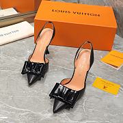 Louis Vuitton Black Blossom Slingback High Heels 9.5cm - 2