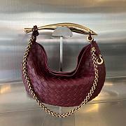 Bottega Veneta Sardine chain red leather shoulder bag  - 1