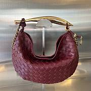 Bottega Veneta Sardine chain red leather shoulder bag  - 6