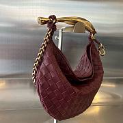 Bottega Veneta Sardine chain red leather shoulder bag  - 5