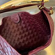 Bottega Veneta Sardine chain red leather shoulder bag  - 3