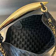 Bottega Veneta Sardine chain black leather shoulder bag - 3