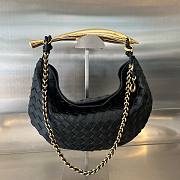 Bottega Veneta Sardine chain black leather shoulder bag - 1