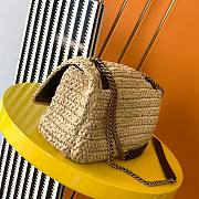 YSL Niki small raffia shoulder bag - 3