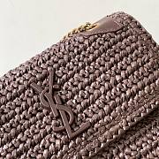 YSL Niki medium brown raffia shoulder bag - 6