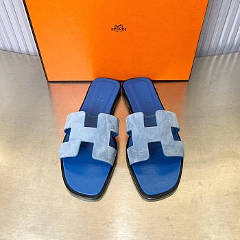Hermes Oran blue sandals 