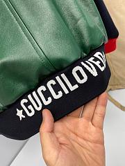 Gucci panelled leather bomber jacket - 6