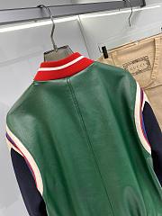 Gucci panelled leather bomber jacket - 4