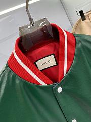 Gucci panelled leather bomber jacket - 3