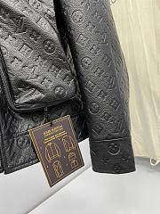 Louis Vuitton monogram black leather coat  - 3