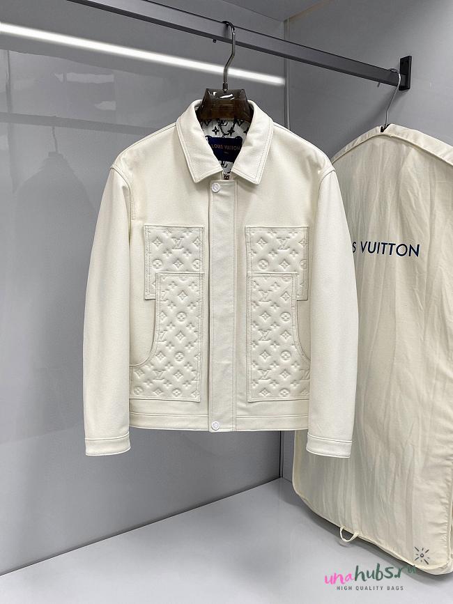 Louis Vuitton monogram white  leather coat - 1