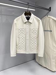 Louis Vuitton monogram white  leather coat - 1