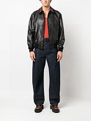 Gucci panelled leather jacket - 6