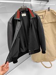 Gucci panelled leather jacket - 5