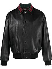 Gucci panelled leather jacket - 2