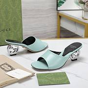 Gucci Interlocking G blue heels 65mm - 4