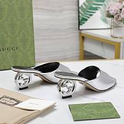 Gucci Interlocking G silver heels 65mm - 6