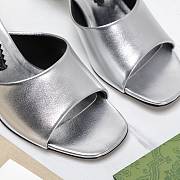 Gucci Interlocking G silver heels 65mm - 3