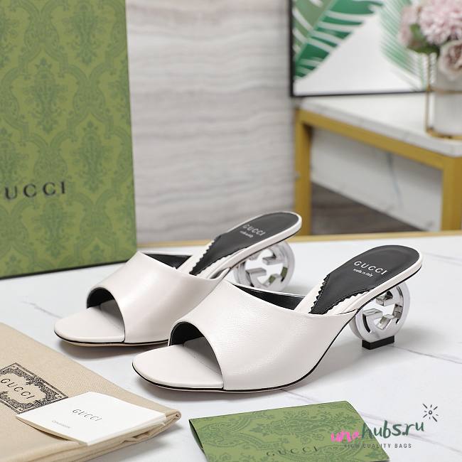 Gucci Interlocking G white heels 65mm - 1