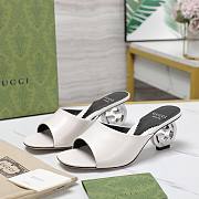 Gucci Interlocking G white heels 65mm - 1