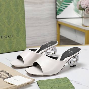 Gucci Interlocking G white heels 65mm