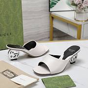 Gucci Interlocking G white heels 65mm - 4