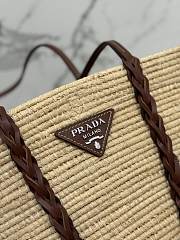 Prada woven raffia tote bag - 4