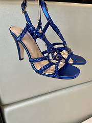 Gucci crystal Interlocking G blue sandals 11cm - 2