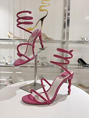 Rene Caovilla Metallic Pink Leather Heels 105 - 6